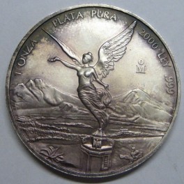 2000- LIBERTAD - 1 ONZA - MEXICO- PLATA- BULLION