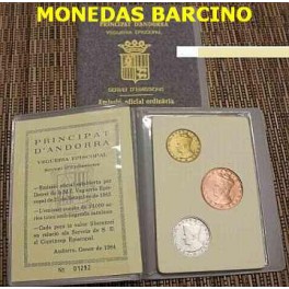 1984 - ANDORRA - 1-5-10 DINERS - EPISCOPAL - CARTERITA OFICIAL