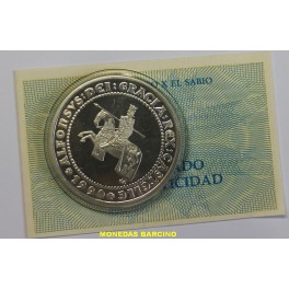 1990- ALFONSO X - 5 ECU - ESPAÑA - PLATA