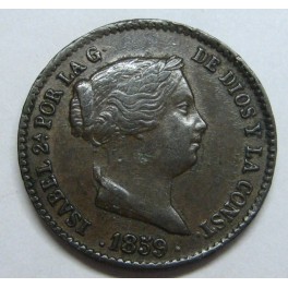 1859 - SEGOVIA - 10 CENTIMOS DE REAL - ISABEL II - ESPAÑA