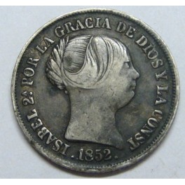 1852 - MADRID - 2 REALES -ISABEL II -ESPAÑA -PLATA