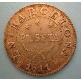 1811 -ACUÑACIONES EN  BARCELONA - PESETAS  -EPOCA NAPOLEONICA