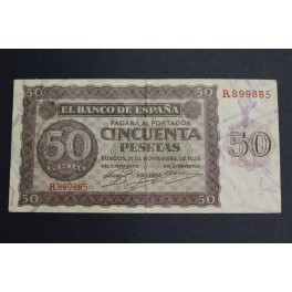 1936- BURGOS - 50 PESETAS -BANCO ESPAÑA -BILLETE