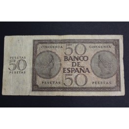 1936- BURGOS - 50 PESETAS -BANCO ESPAÑA -BILLETE