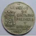 1937- SANTANDER PALENCIA Y BURGOS - PESETA
