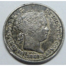 1860 - MADRID - 1 REAL - ISABEL II -PLATA