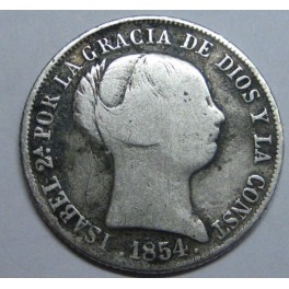 1854 - MADRID - 4 REALES - ISABEL II - PLATA