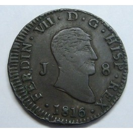 1816- JUBIA - 8 MARAVEDIS - FERNANDO VII 