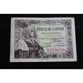 1945 - ISABEL CATOL - SIN SERIE -  1 PESETA - MADRID- 