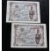 1945- ISABEL -SERIE L - 1 PESETA- MADRID- 2 BILLETES