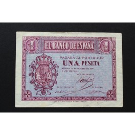 1937- 12 OCTUBRE  - SERIE B - 1 PESETA - BURGOS 