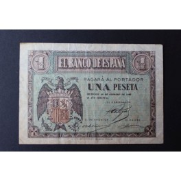 1938- 28 FEBRERO -SERIE D - 1 PESETA - BURGOS 