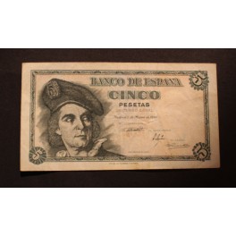 1948- ELCANO -SERIE E - 5 PESETAS -BANCO ESPAÑA 