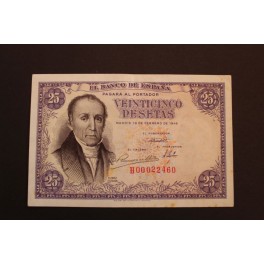 1946- ESTRADA -SERIE H -25 PESETAS- BANCO ESPAÑA 