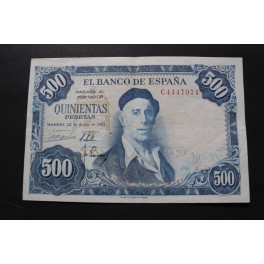 1954- ZULOAGA - SERIE C - 500 PESETAS - MADRID