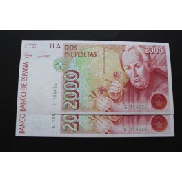 1992 - MUTIS -SERIE E - 2000 PESETAS - MADRID-PAREJA