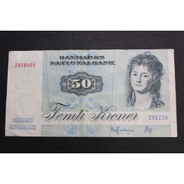 1989- DINAMARCA - 50 KRONER -CHARLOTTE 