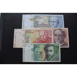 1992- 4 BILLETES -  PESETAS - JUAN CARLOS I - MADRID