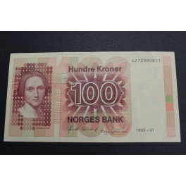 1993- NORUEGA - 100 KRONER - BILLETE -CAMILA