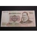 1993- CHILE - 500 PESOS - VALDIVIA - BILLETE