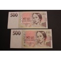 1997- CZECHIA -500 KORUN -CHEQUIA- BOZENA-PAREJA