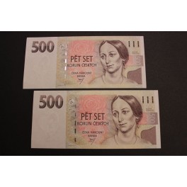 1997- CZECHIA -500 KORUN -CHEQUIA- BOZENA-PAREJA