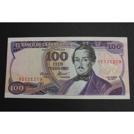 A1977- COLOMBIA - 100 PESOS - SANTANDER -BILLETE