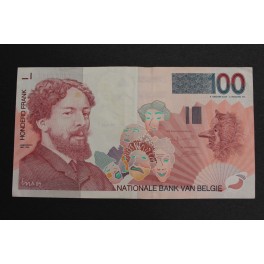 1995-2001- BELGICA - 100 FRANCS - ENSOR- BILLETE