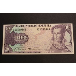 1980- VENEZUELA - 10  BOLIVARES - SUCRE - BILLETE