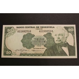 1979- VENEZUELA - 20 BOLIVARES  -  PAEZ