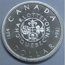 1964-CHARLOTTETOWN QUEBEC - DOLLAR  - CANADA- PLATA