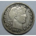 1907- BARBER- 1/4 DOLLAR- USA- ESTADOS UNIDOS