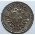 1907- HELVETIA - 1 RAPPEN - SUIZA - BRONCE