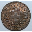 1906- HELVETIA - 2 RAPPEN - SUIZA - BRONCE