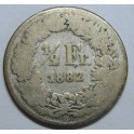 1882- HELVETIA - 1/2 FRANC - SUIZA - PLATA