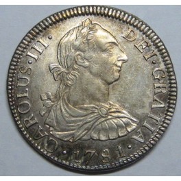 1781- MEXICO - 2 REALES - CARLOS III - 