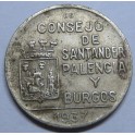 1937- SANTANDER PALENCIA Y BURGOS - 1 PESETA