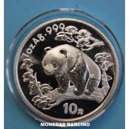 1997- OSO PANDA - 10 YUAN - CHINA - PLATA - ONZA