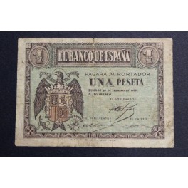 1938 - 28 FEBRERO -SERIE G - 1 PESETA - BURGOS 