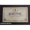 1921- DINAMARCA - 1 KRONE -NATIONAL -BILLETE