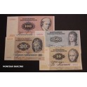 1977-1991- DINAMARCA - 10-20-50-100 KRONER- 4 BILLETES