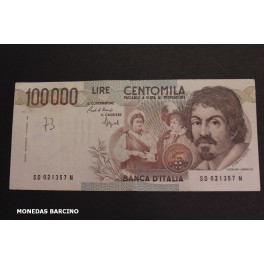 1983- ITALIA- 100000 LIRE - CARAVAGGIO - BILLETE