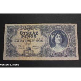 1945- HUNGRIA - 500 FORINT - WOMAN - BILLETE