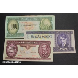 1983-1990-1992- HUNGRIA - FORINT - 3 BILLETES