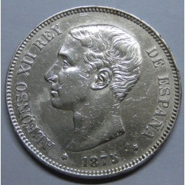 1875 - 5 PESETAS - ALFONSO XII - SPAIN