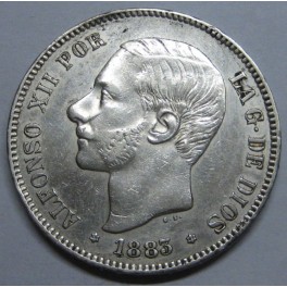 1883 - 5 PESETAS - ALFONSO XII - SPAIN