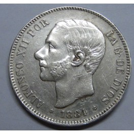 1884 - 5 PESETAS - ALFONSO XII - SPAIN