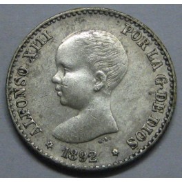 1892 - 9 - 2 - 50 CENTIMOS - ALFONSO XIII 