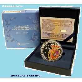 2024- ANIVERSARIO -10  EUROS- ESPA&Ntilde;A - PLATA