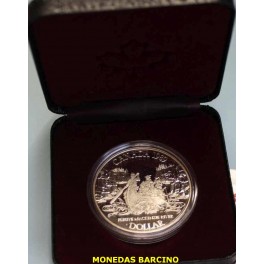 1989 - CANADA -  DOLLAR - PROOF - FLEUVE MACKENZIE RIVER -PLATA